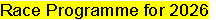 Race Programme for 2026